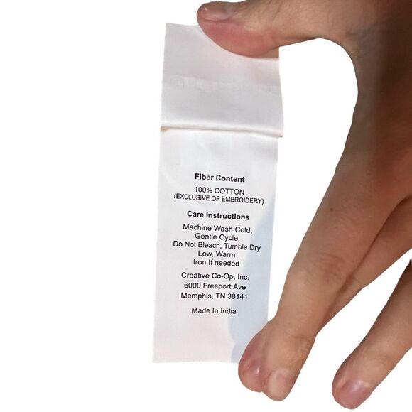 NWT! Creative Co-op 100% cotton Duck pillow case - Picture 3 of 5